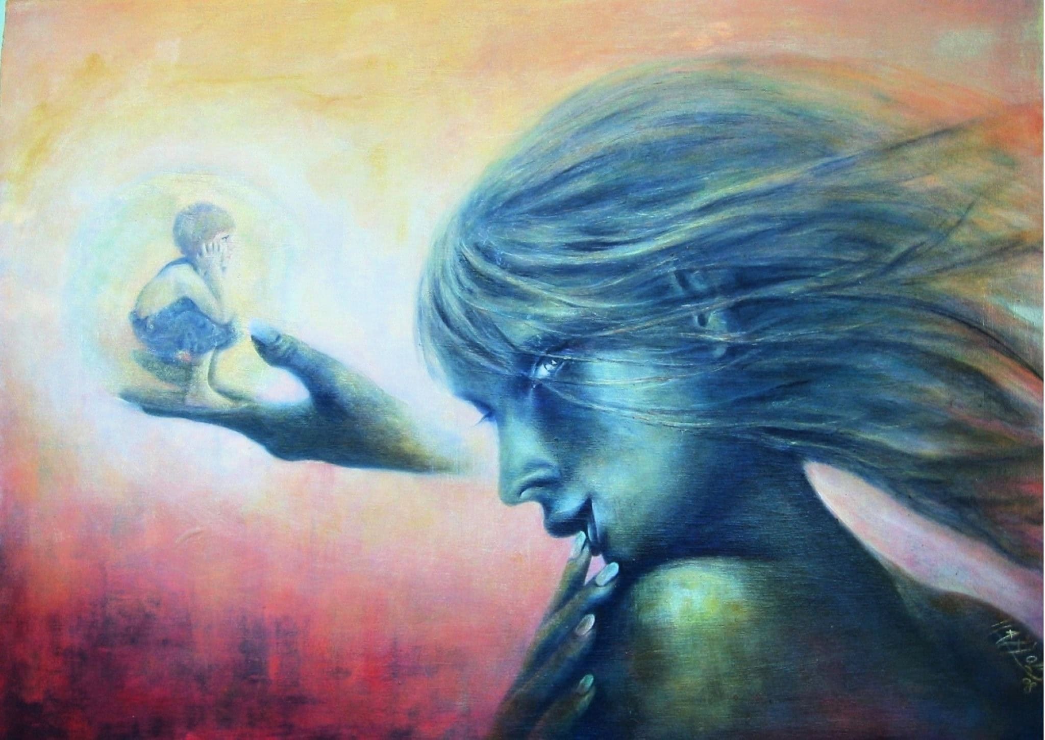 Innocente Perfidia — Aurora Mazzoldi, acrilico su tela — 70x50 cm