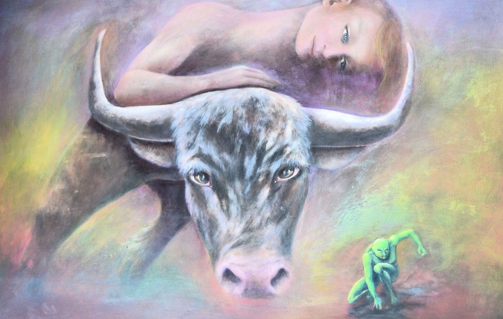 L’Osservatore — Aurora Mazzoldi, acrilico su tela — 135x90 cm