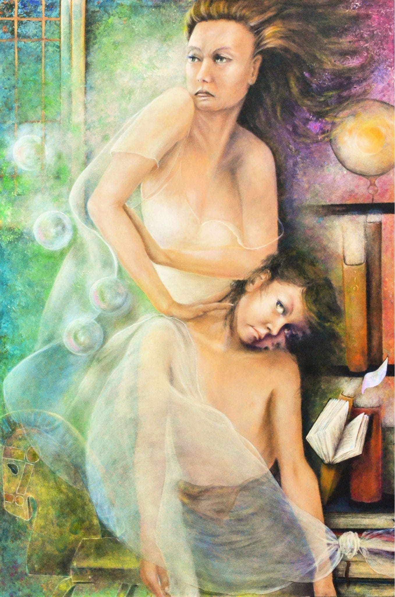 L’Oppressione — Aurora Mazzoldi, acrilico su tela — 90x135 cm