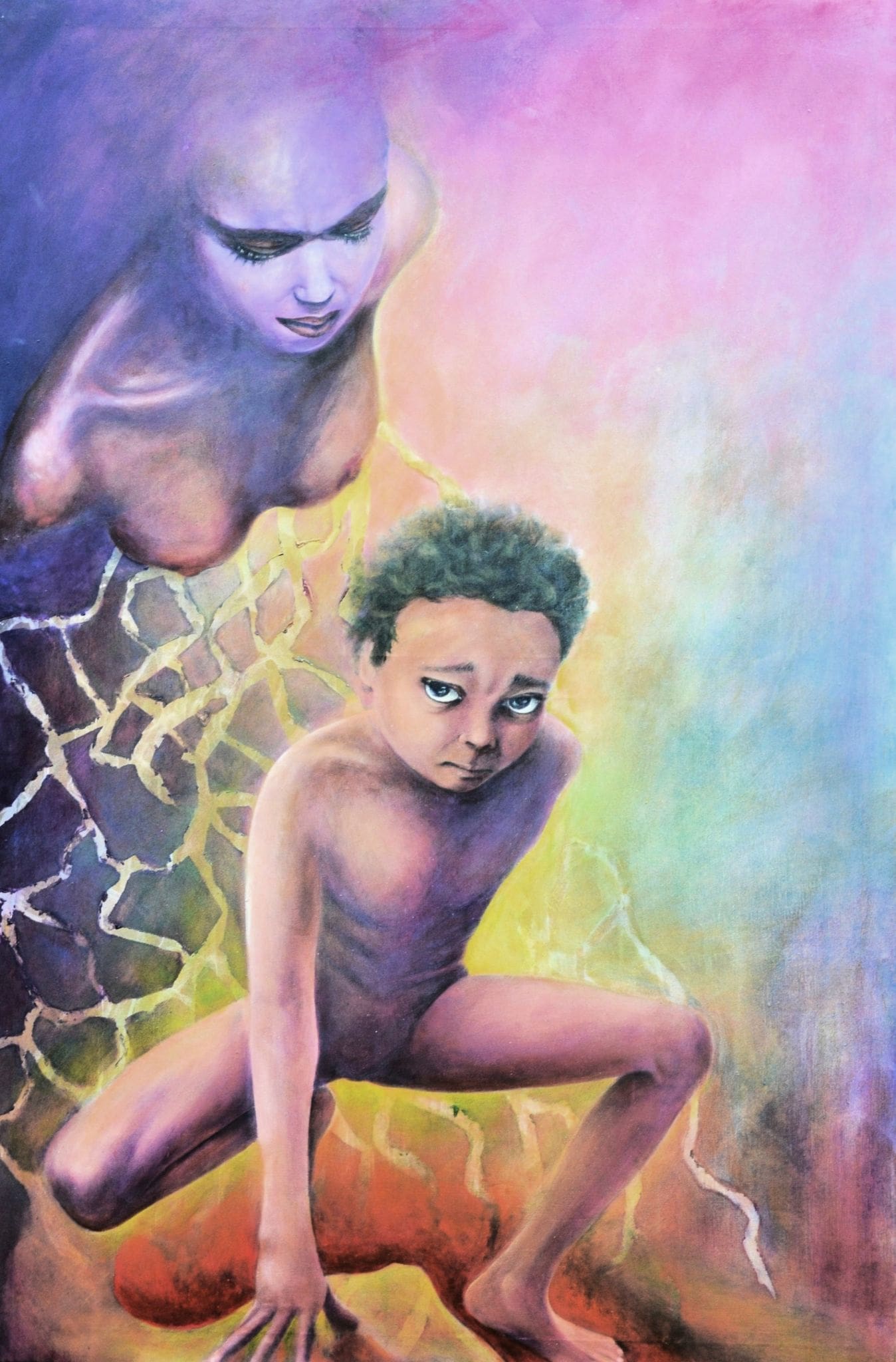 Il Controllo — Aurora Mazzoldi, acrilico su tela — 90x135 cm