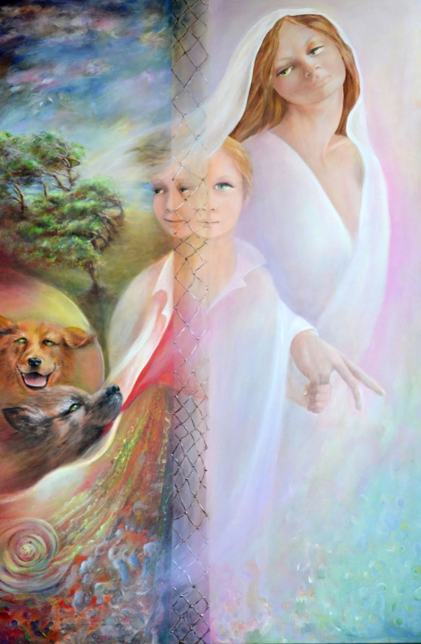 La Separazione — Aurora Mazzoldi, acrilico su tela — 90x135 cm