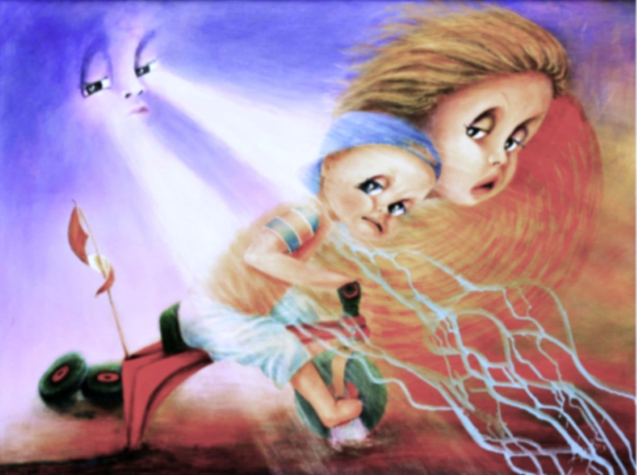 L’Offuscamento — Aurora Mazzoldi, acrilico su pannello telato — 80x60 cm