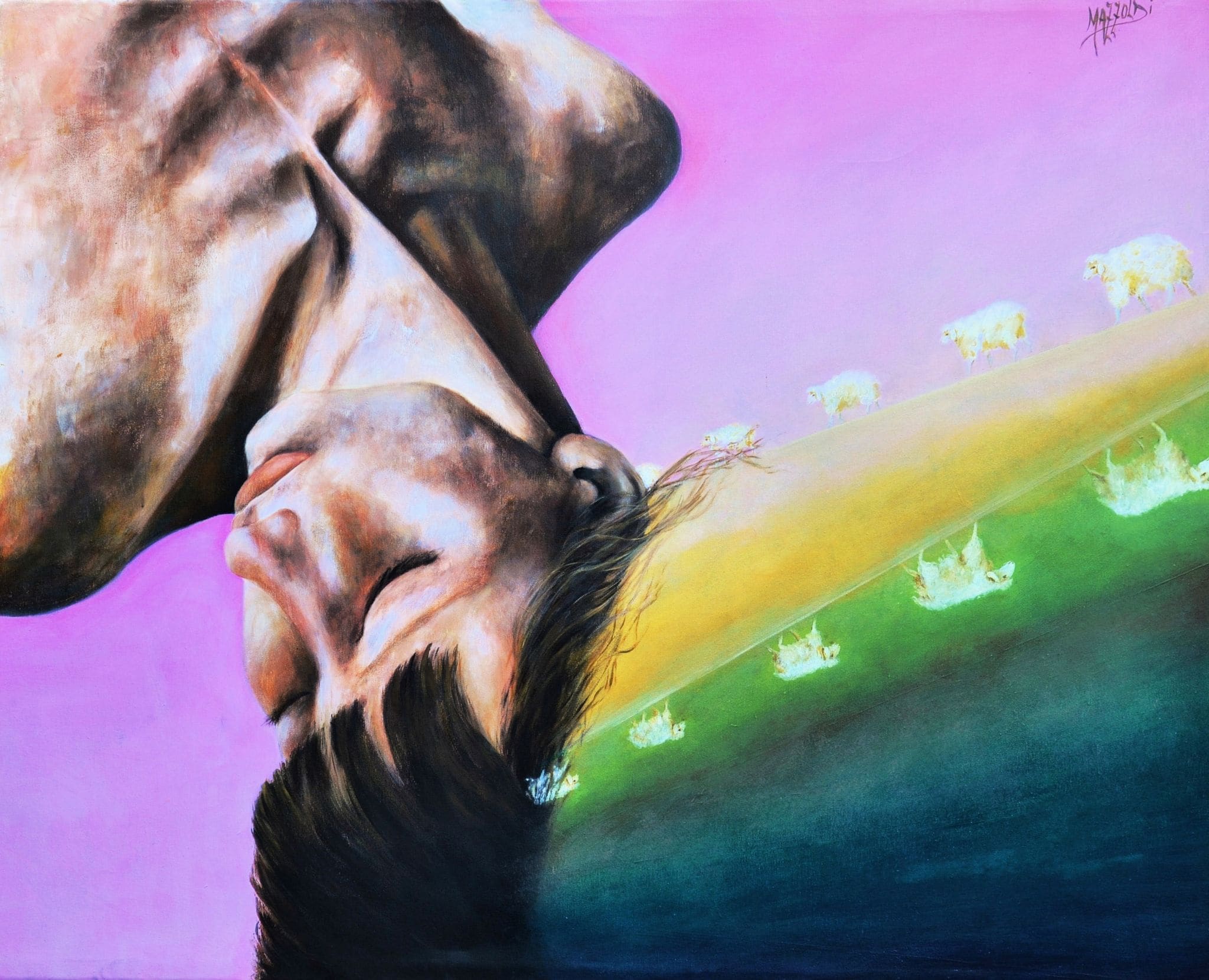 Tra Sonno e Sogno — Aurora Mazzoldi, acrilico su tela — 120x80 cm