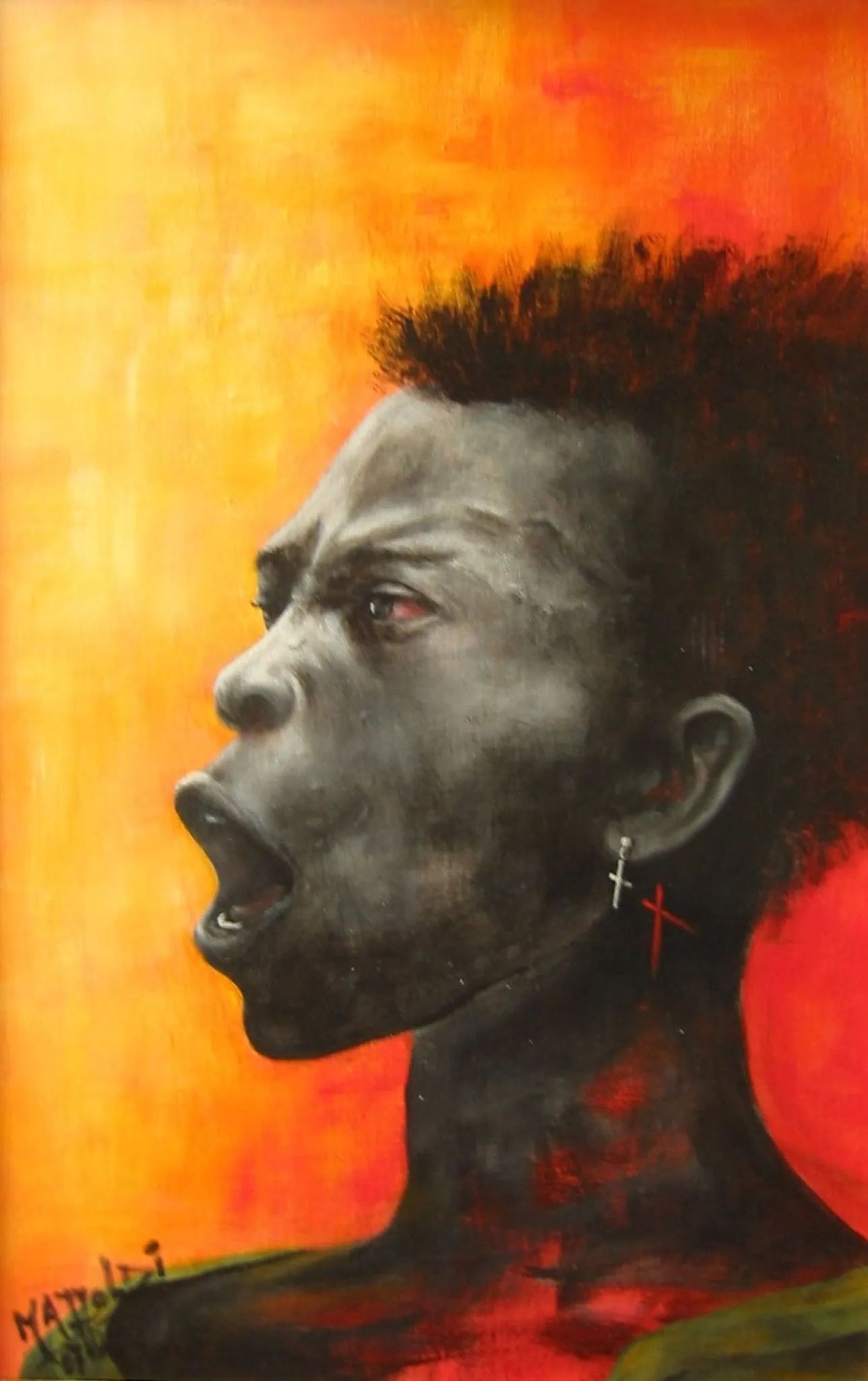 War — Aurora Mazzoldi, acrilico su pannello telato — 40x60 cm